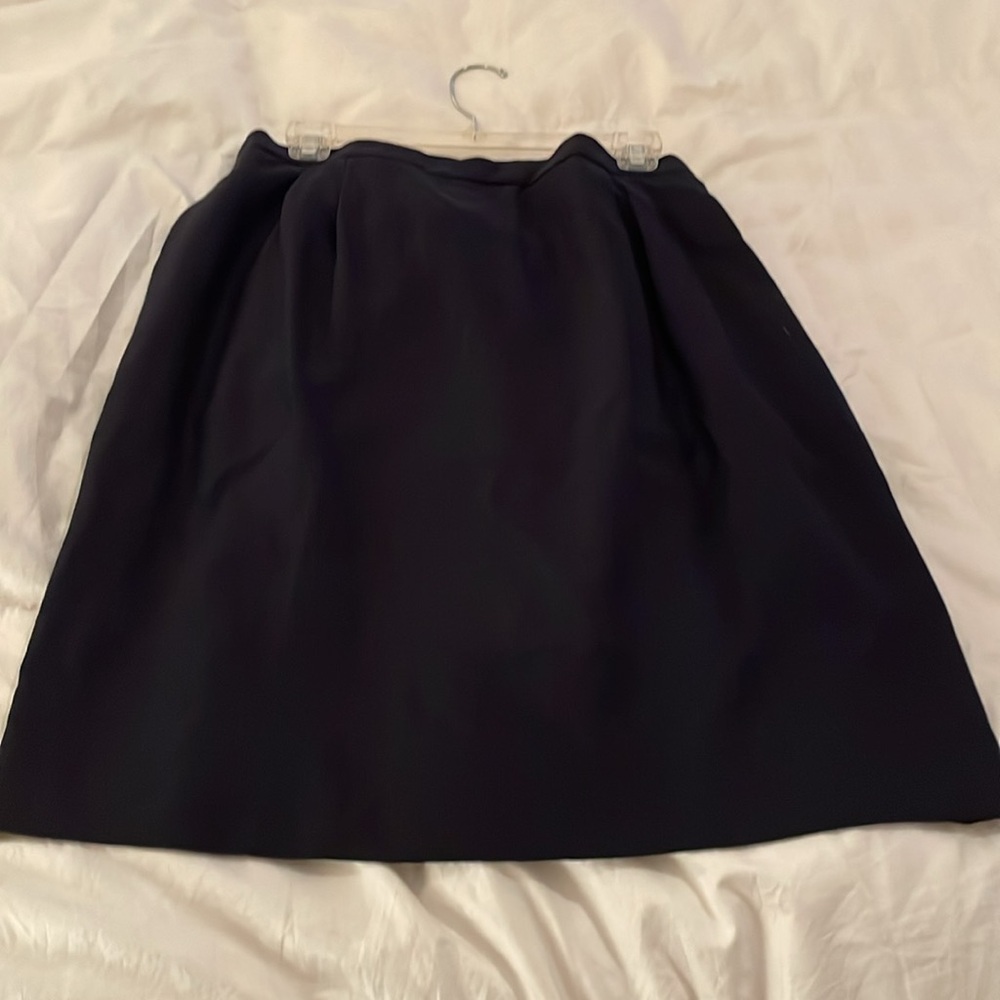 NWOT Black Lands End pencil skirt size 16P rayon/ linen